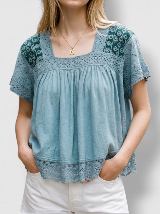 Free People Tops - Free People Prairie Days Blouse Top Medium NWT